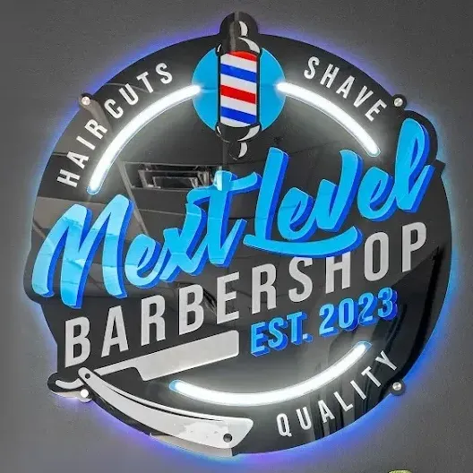 Happy client at Next Level Barber Shop
